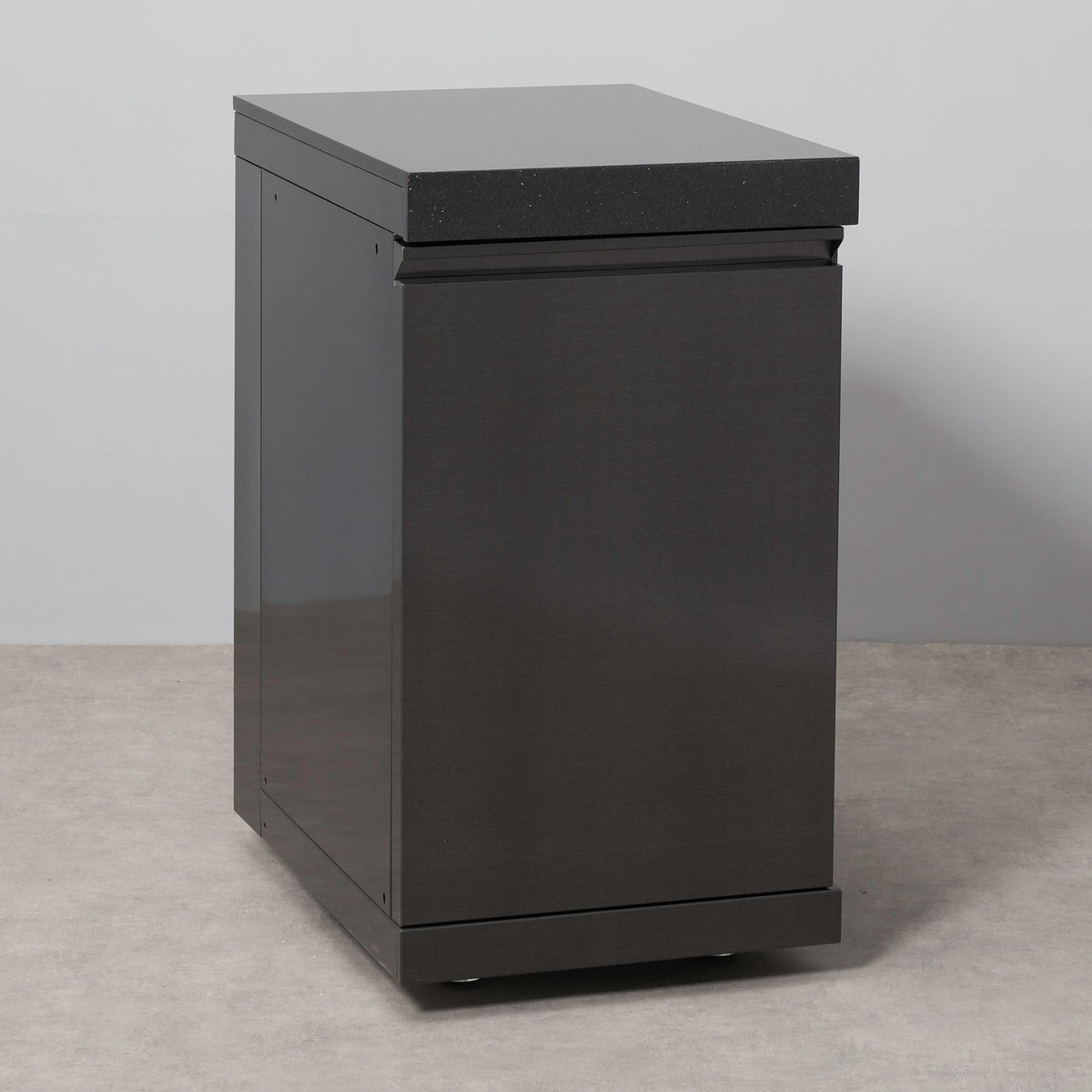 Black Stainless Steel Single Cabinet with Granite Top