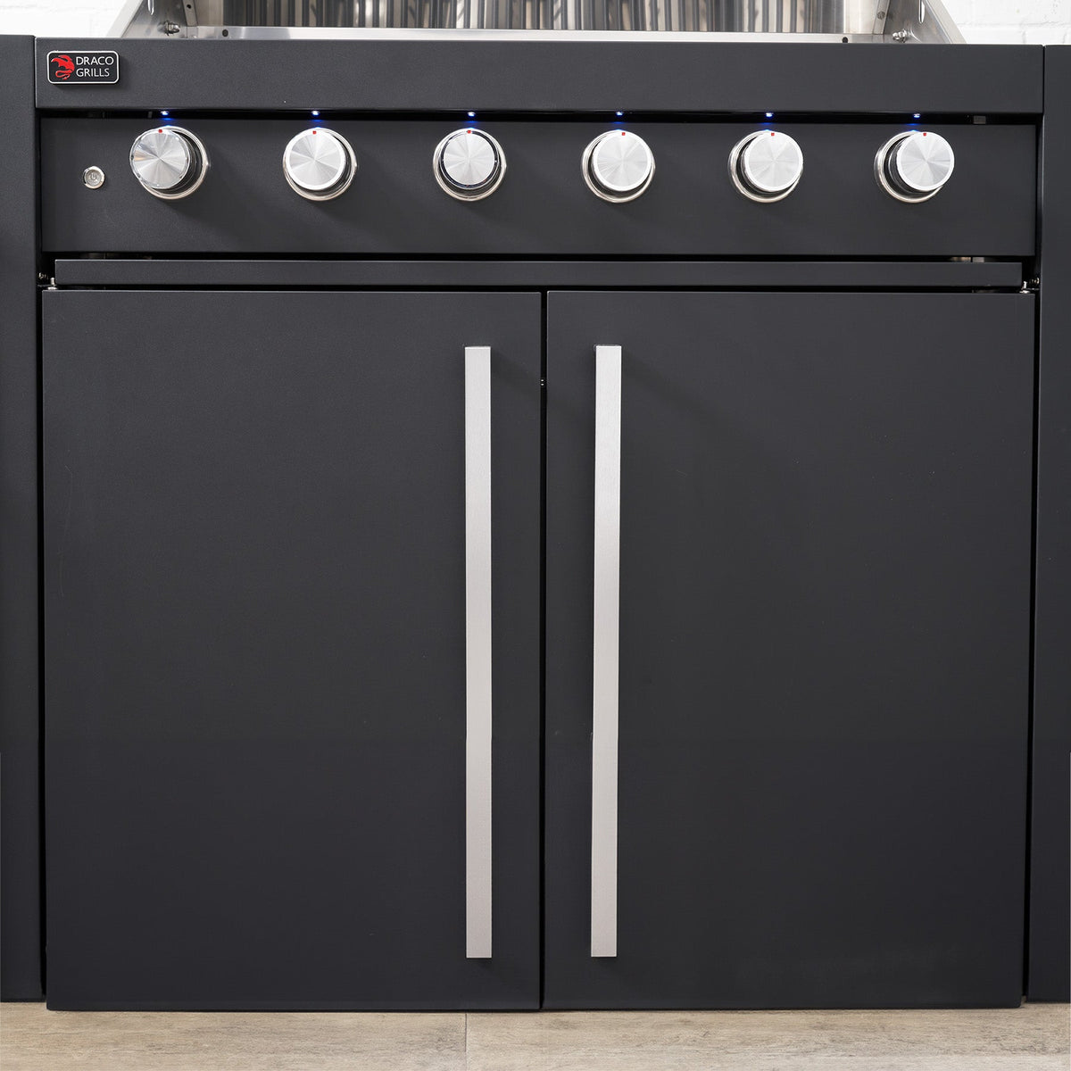 Fusion Black 6 Burner Gas Barbecue with Cabinet