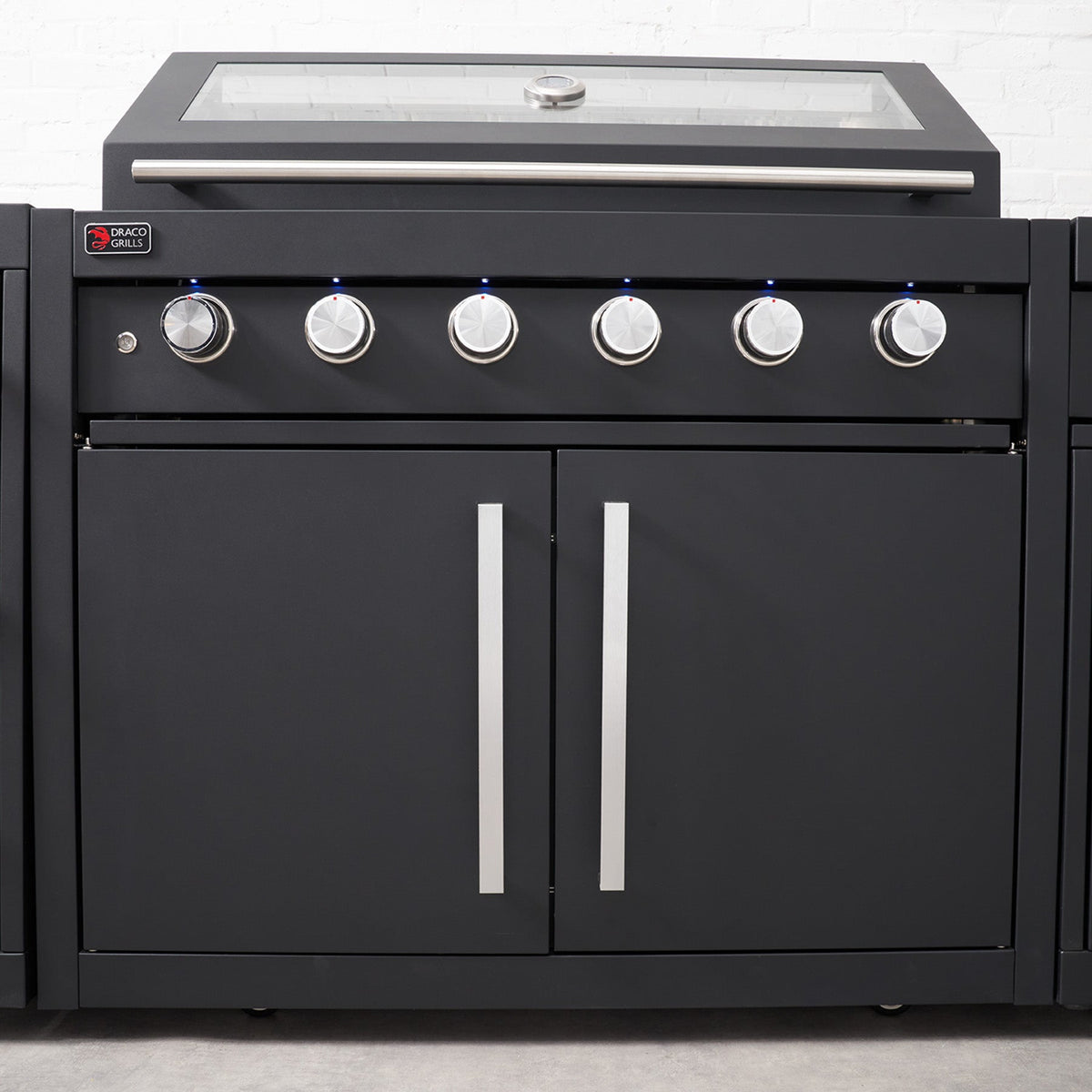 Fusion Black 6 Burner Gas Barbecue with Cabinet