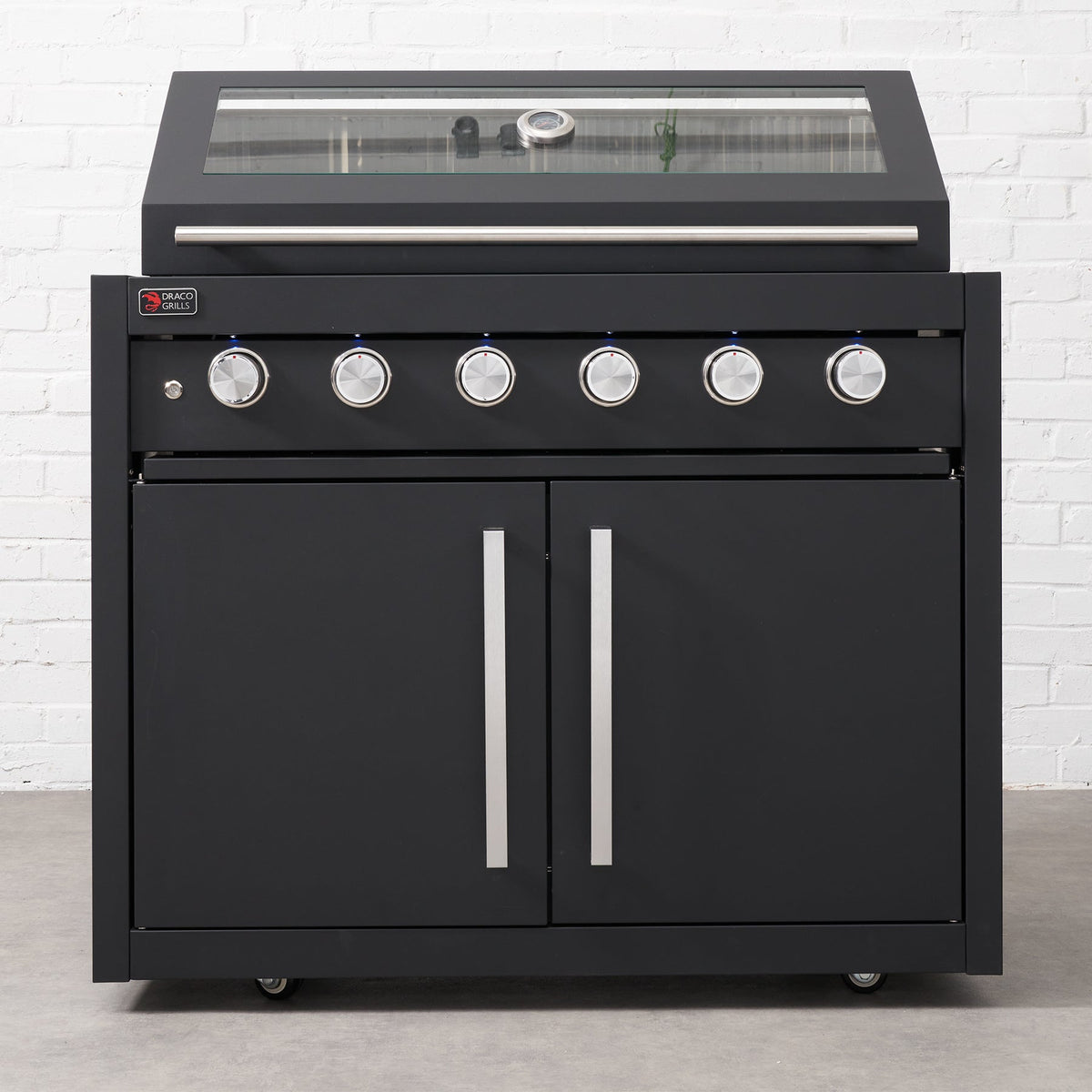 Fusion Black 6 Burner Gas Barbecue with Cabinet