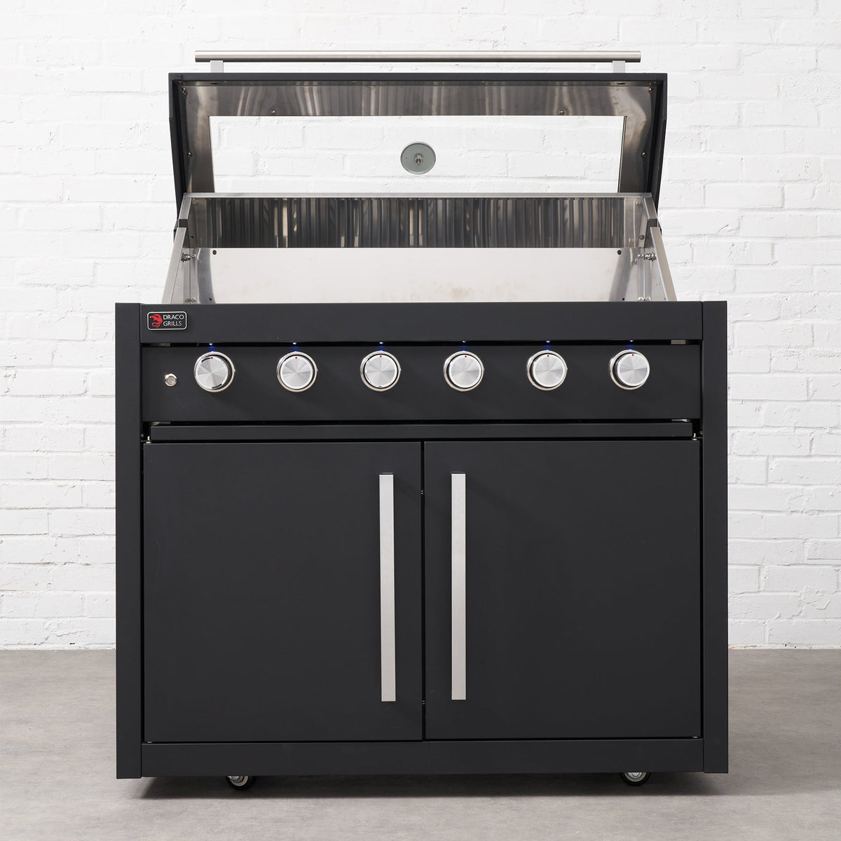 Fusion Black 6 Burner Gas Barbecue with Cabinet
