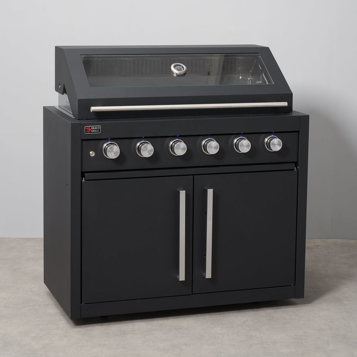 Fusion Black 6 Burner Gas Barbecue with Cabinet