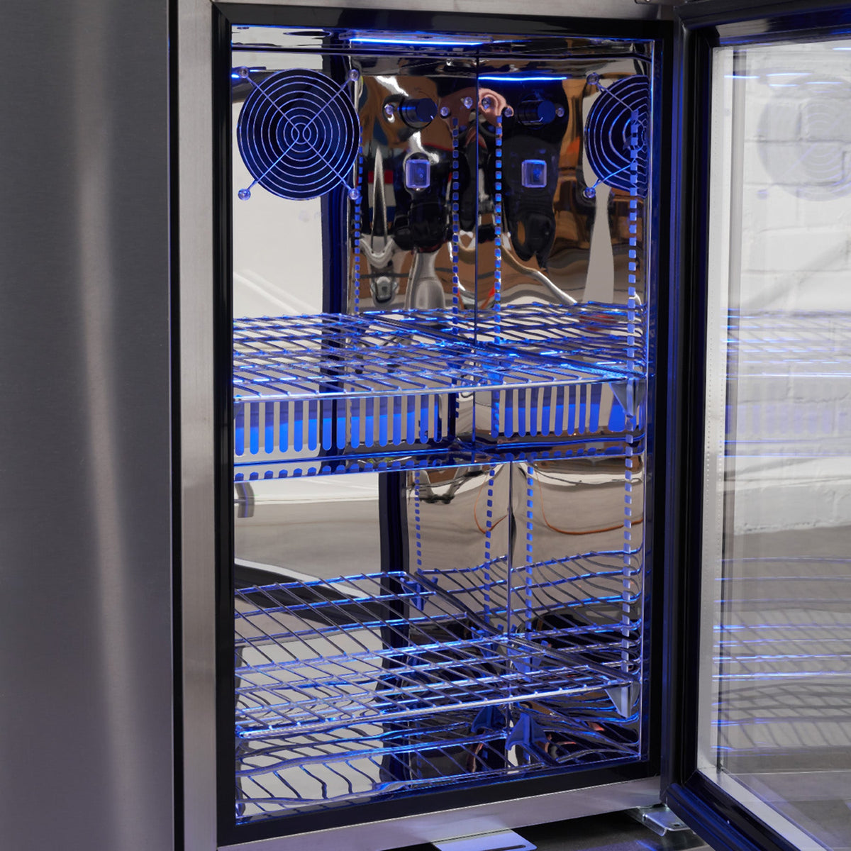 Stainless Steel Single Fridge and Sink Cabinet