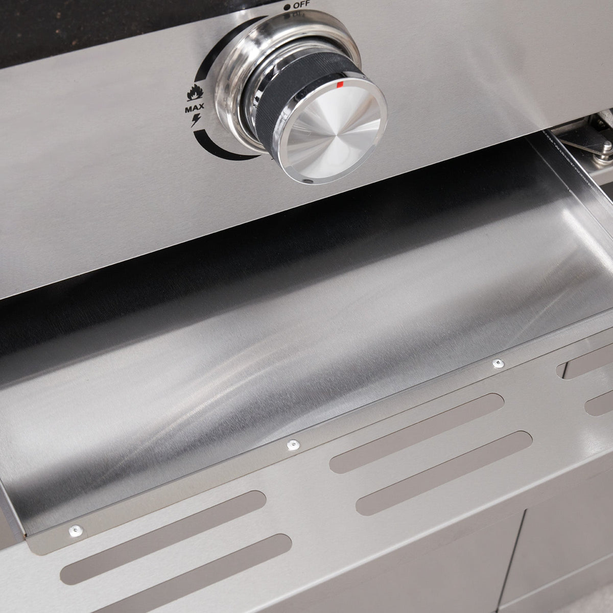 Stainless Steel Sear Station Cabinet with Granite Top