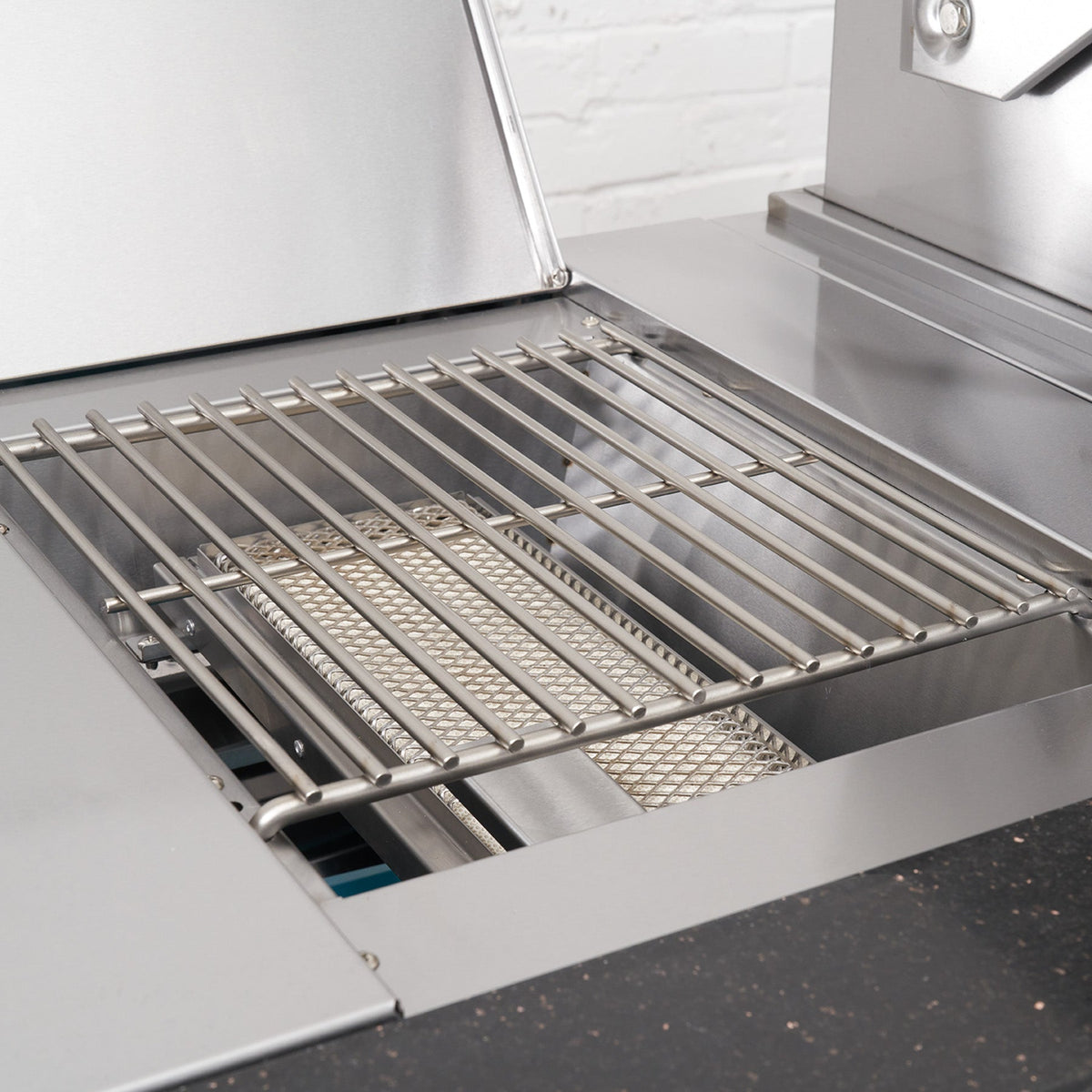 Stainless Steel Sear Station Cabinet with Granite Top
