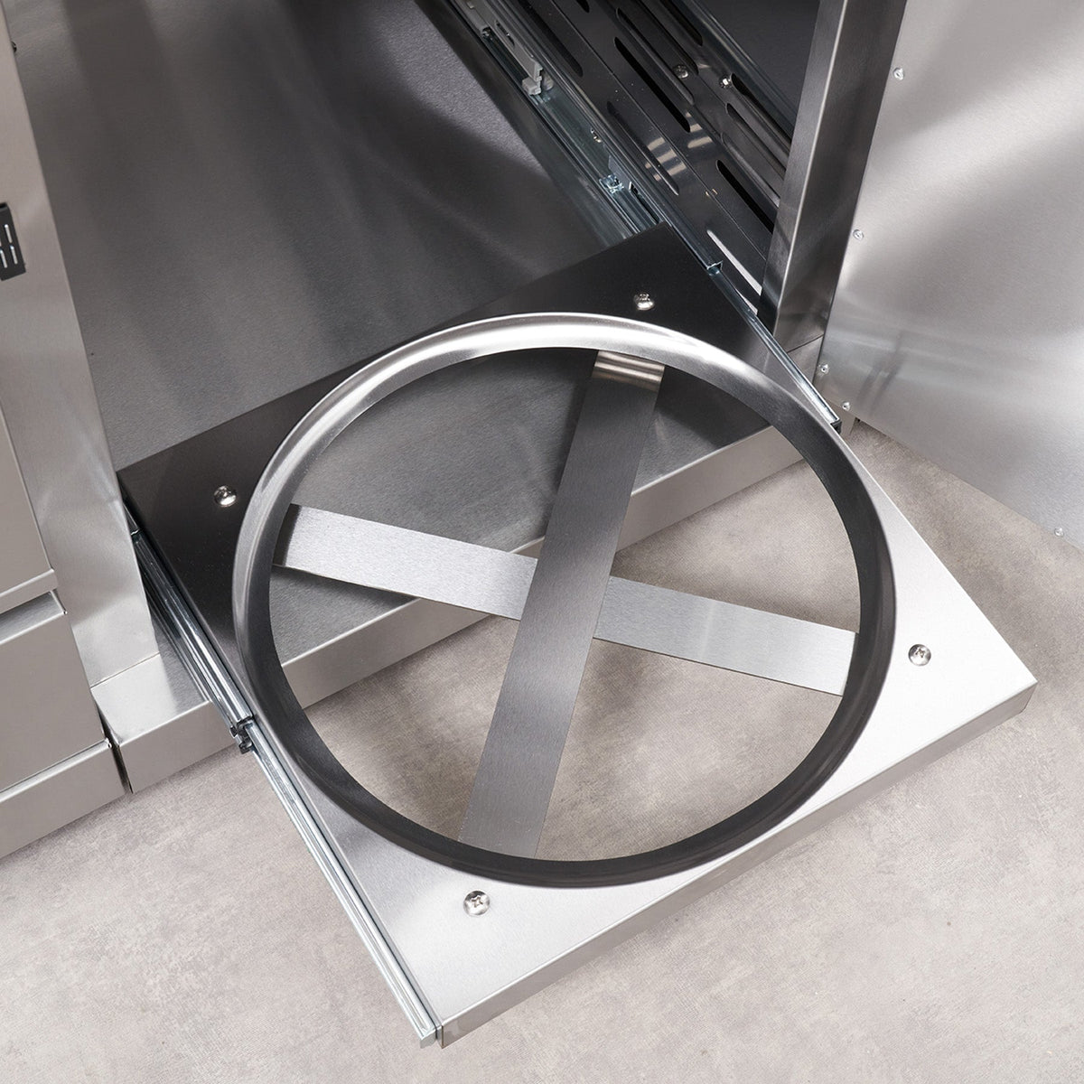 Stainless Steel Sear Station Cabinet with Granite Top