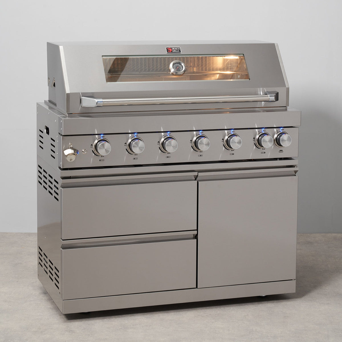 Z640 Deluxe 6 Burner Stainless Steel Gas Barbecue with Cabinet