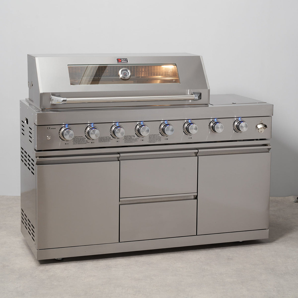 Deluxe 6 Burner Stainless Steel Barbecue with Integrated Sear Station