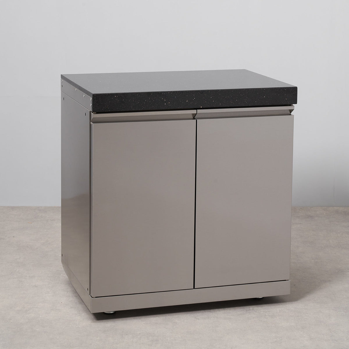 Stainless Steel Double Door Cabinet with Granite Top