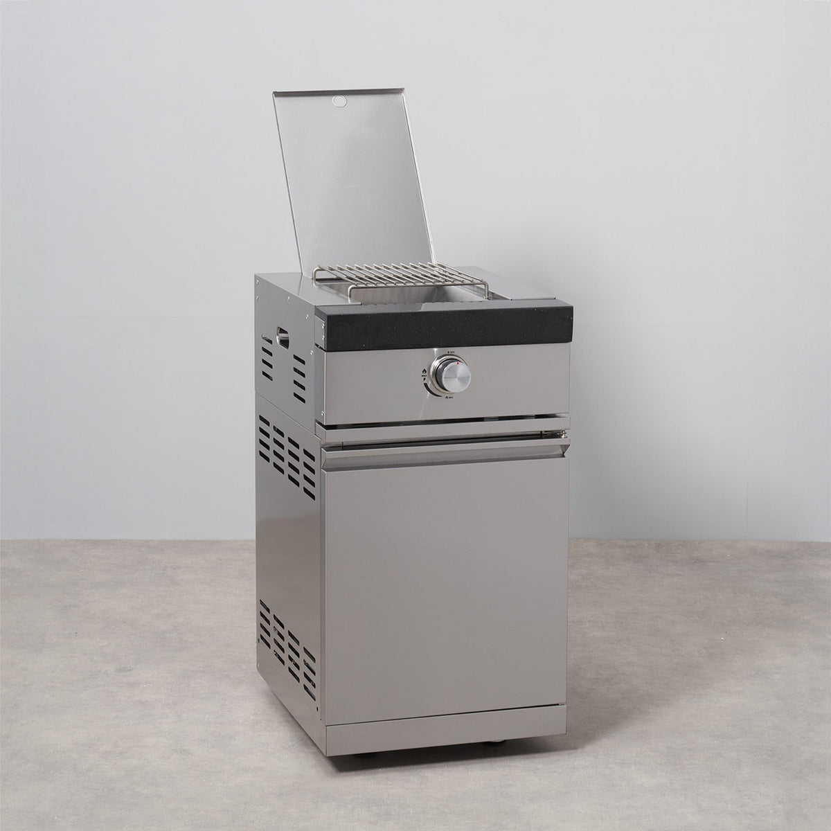 Stainless Steel Sear Station Cabinet with Granite Top