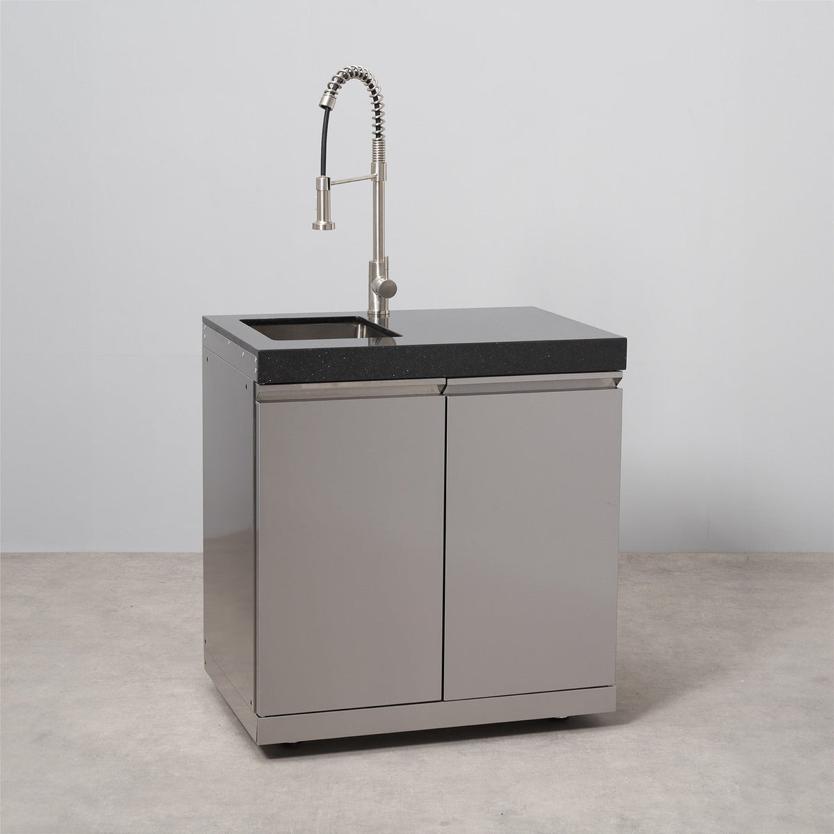 Stainless Steel Sink Cabinet with Granite Top
