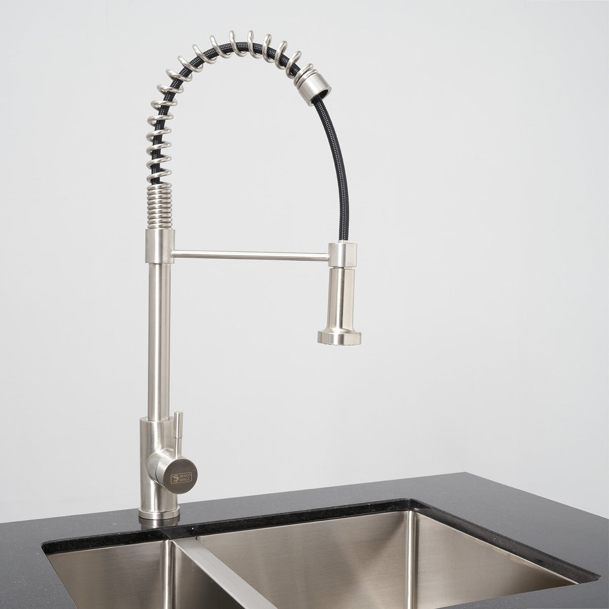 Stainless Steel Double Cabinet with 1 1⁄2 Large Sink and Granite Top