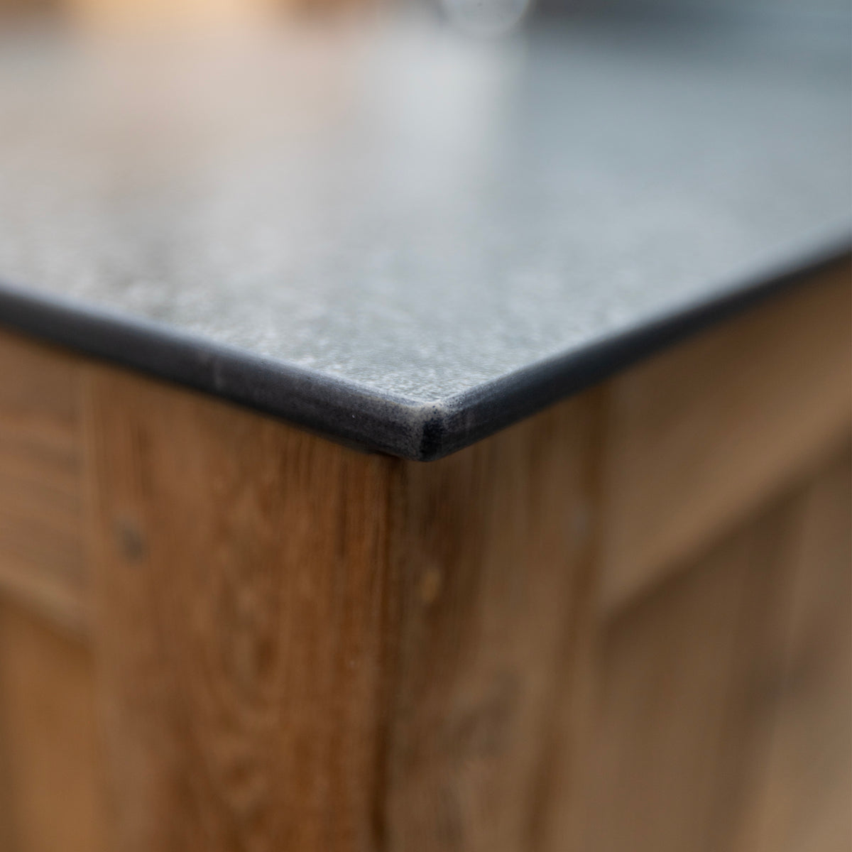 Teak Modular Outdoor Kitchen Corner Cabinet with Ceramic Top