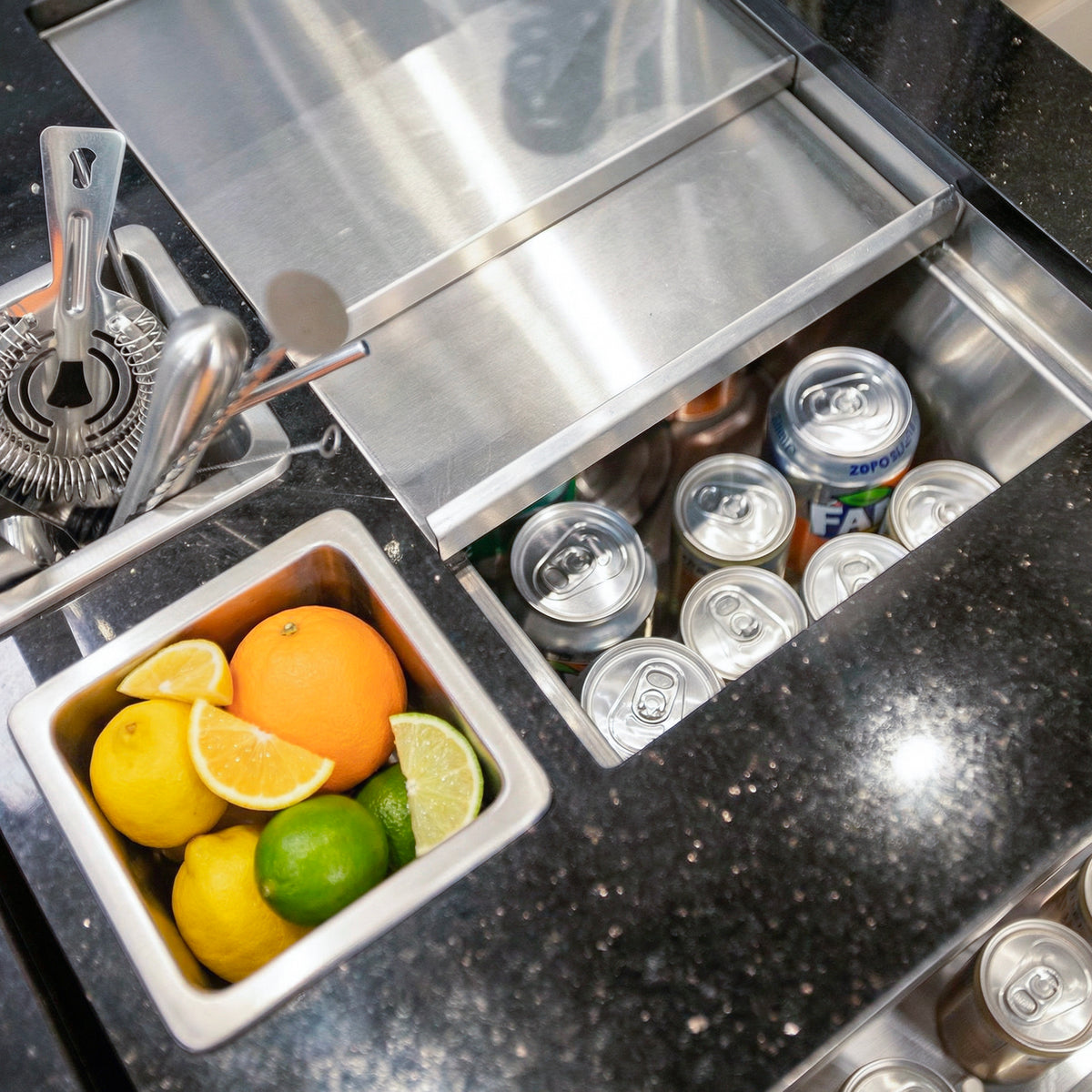 Stainless Steel Modular Kitchen Cocktail Cabinet