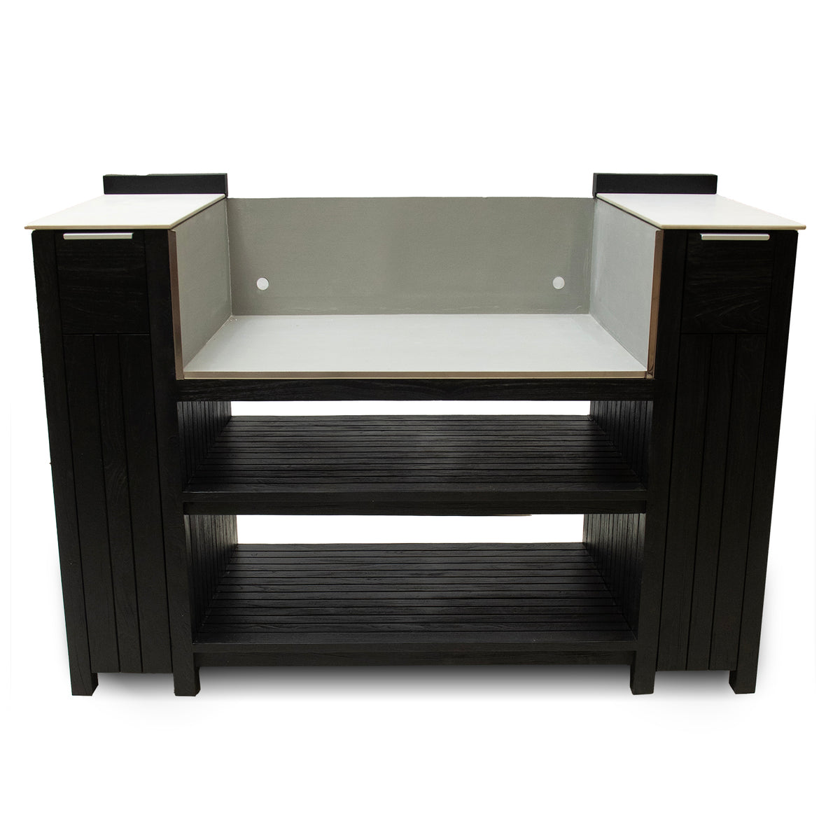 Teak Carbon Line 4 Burner Stainless Steel BBQ Cabinet with Ceramic Top