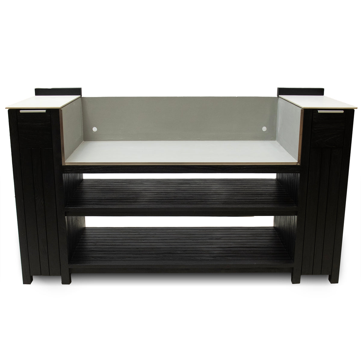 Teak Carbon Line 6 Burner Stainless Steel BBQ Cabinet with Ceramic Top
