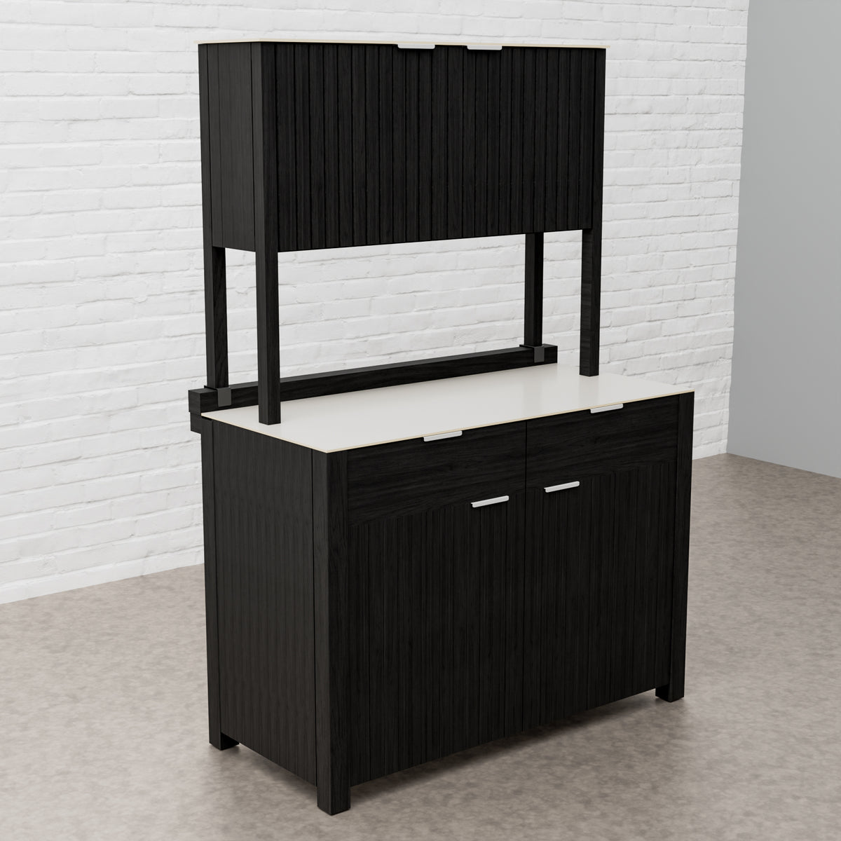 Teak Carbon Line Outdoor Kitchen 2 Door Add On Cabinet with Ceramic Top