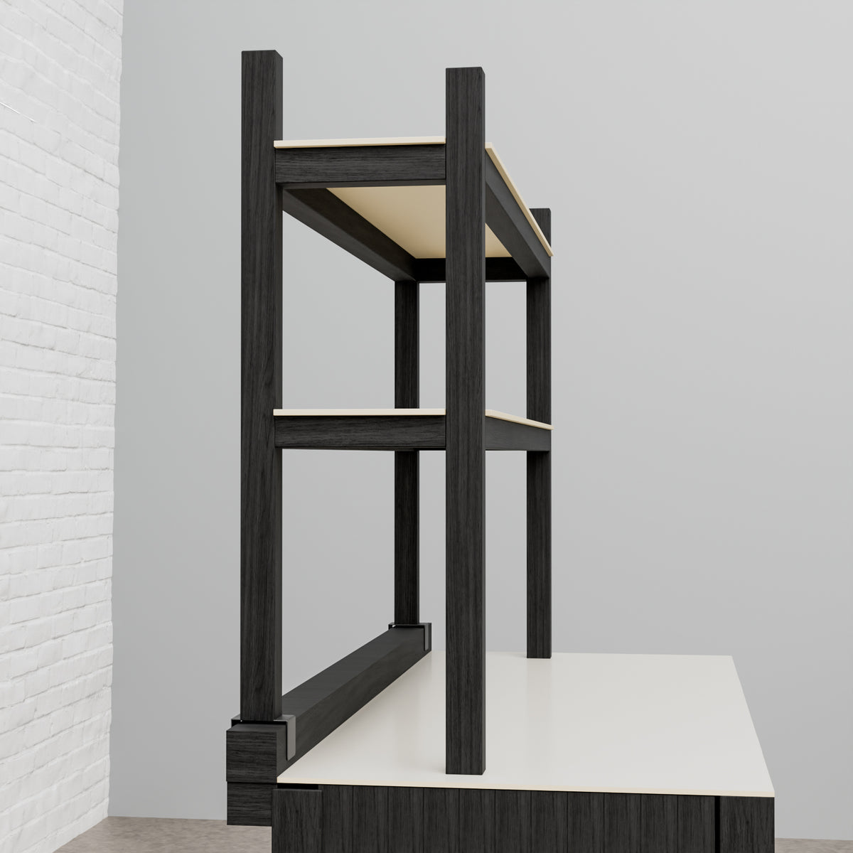 Teak Carbon Line Modular Outdoor Kitchen Add on Double Shelf