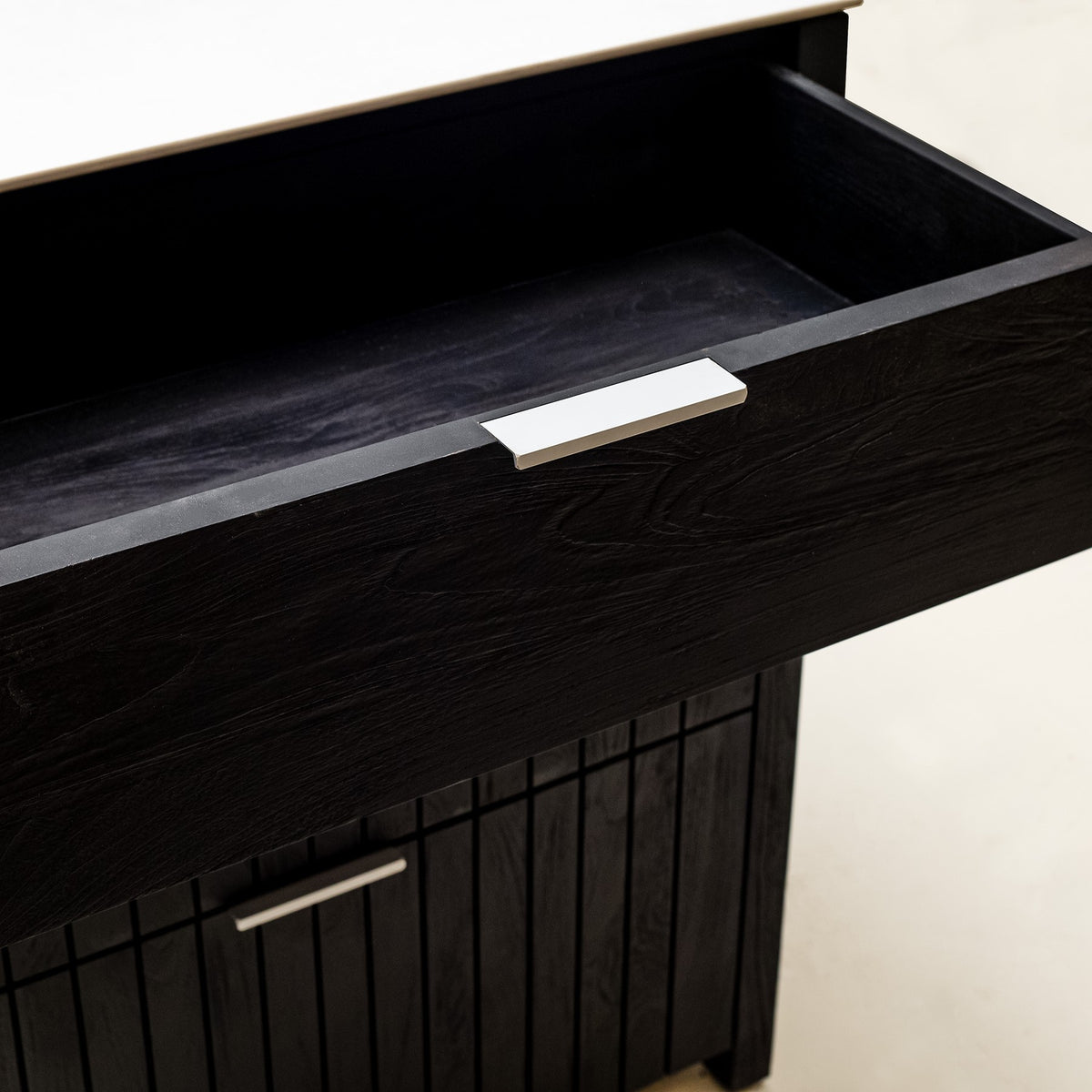 Teak Carbon Line Modular Outdoor Kitchen 3 Drawer Unit with Ceramic Top