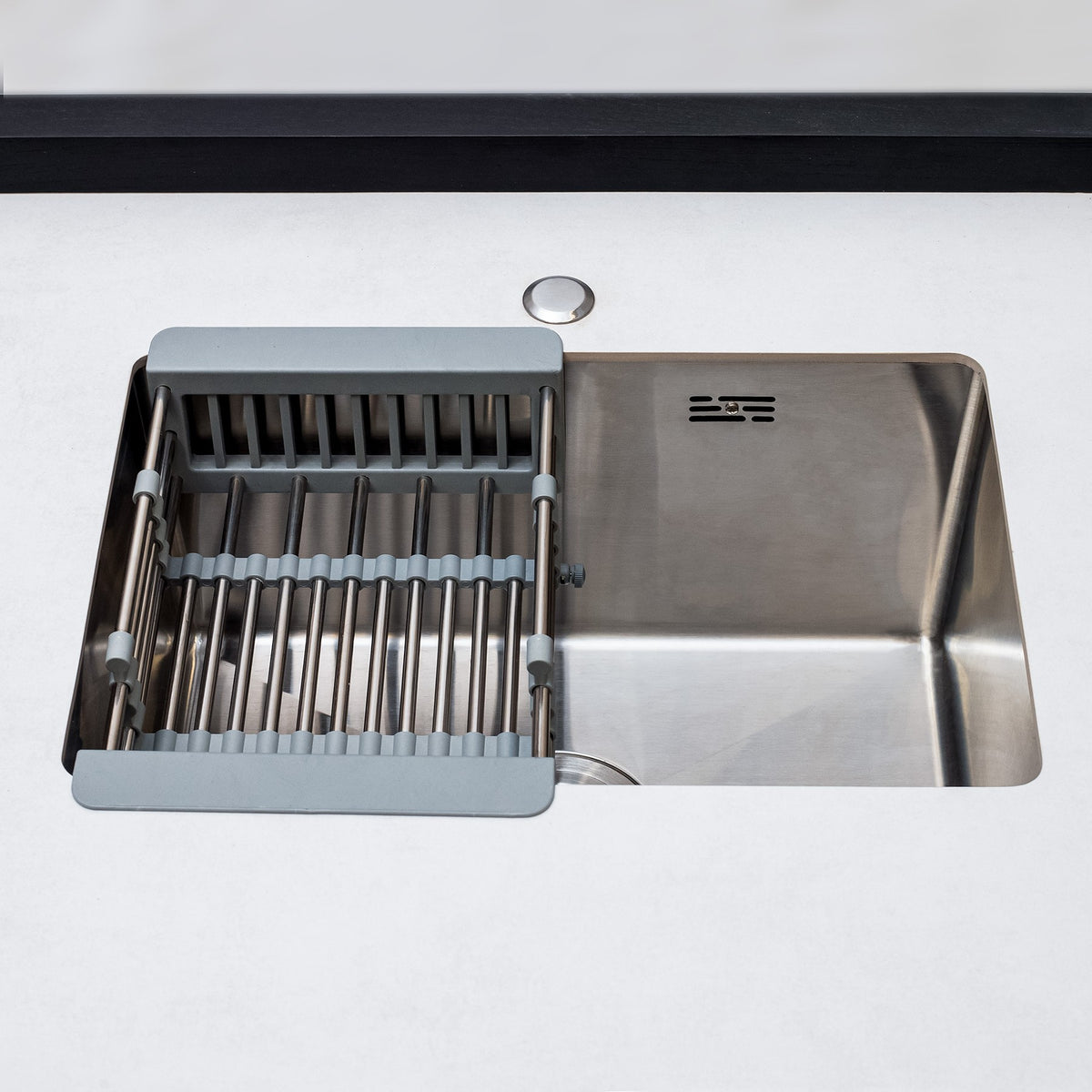 Teak Carbon Line Modular Outdoor Kitchen Sink Cabinet with Ceramic Top